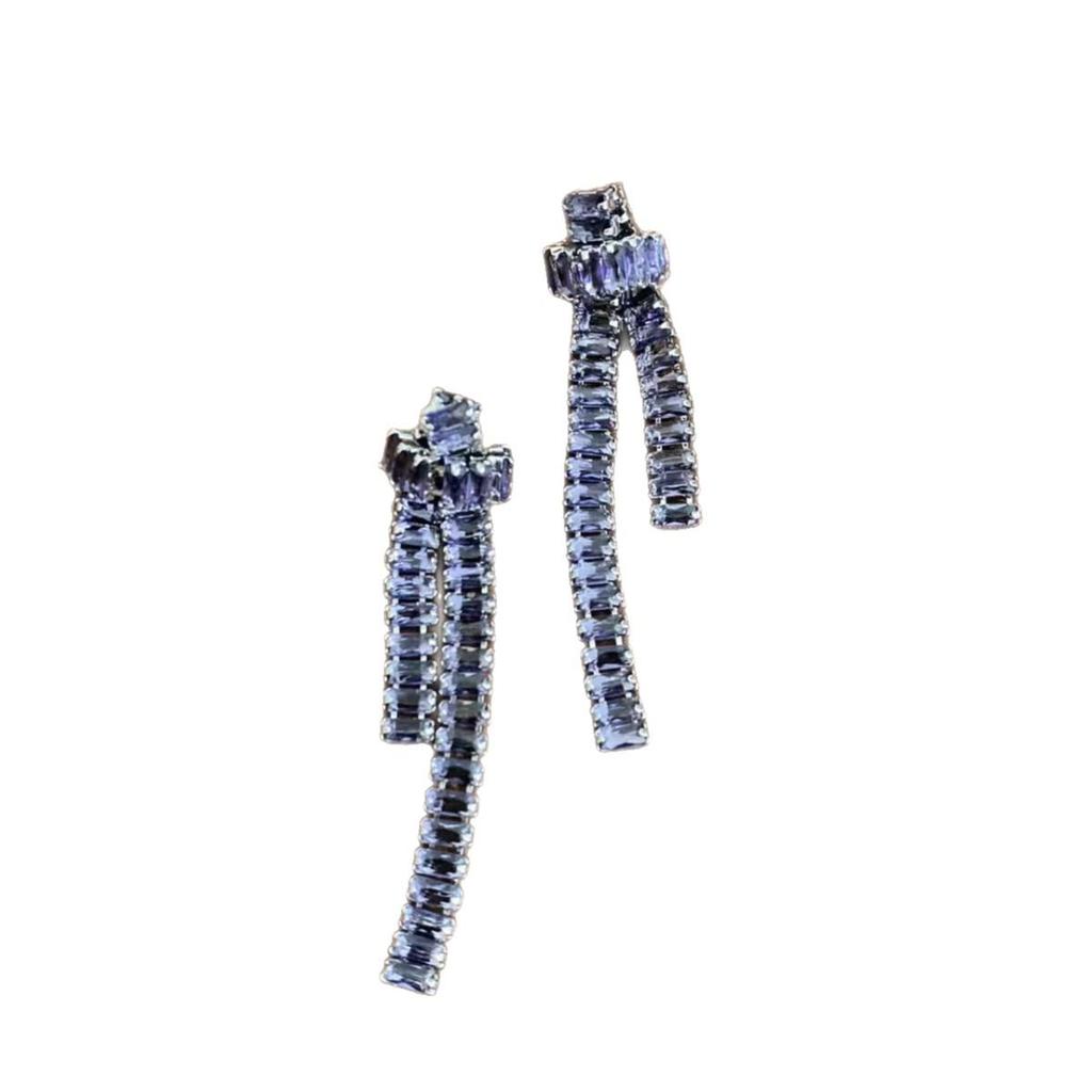 Ensemble collier et boucles d'oreilles à pampilles en zircon: Accessoires de Chaîne de Clavicule Haut de Gamme Chic Européen-Américain pour Femmes