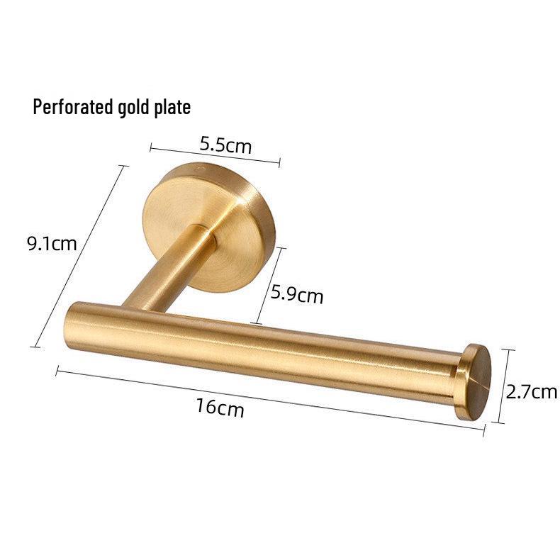 Suport de perete din oțel inoxidabil fără cuie pentru hârtie igienică și șervețele de bucătărie