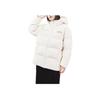 Anta Lifestyle Series Letter Print Snow Shell Three-Proof Hooded Down Jacket Women Outerwear Vanilla-White 962348902-1