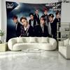 Korean Kpop Exo Wall Tapestry Aesthetic Wall Hanging Printed Fabric Blanket Decorative Tapestries for Bedroom Living Room Home Decor