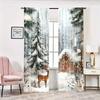 Christmas Reindeer Curtains   Pole Bag Curtains   Bedroom and Living Room Decoration   Home Decoration   Christmas Decoration