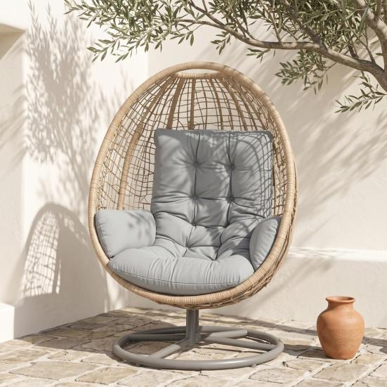Egg Chair Cushion Waterproof Hammock Chair Cushion Outdoor Indoor Hanging Chair Cushion Replacement for Garden Yard Swing Chair
