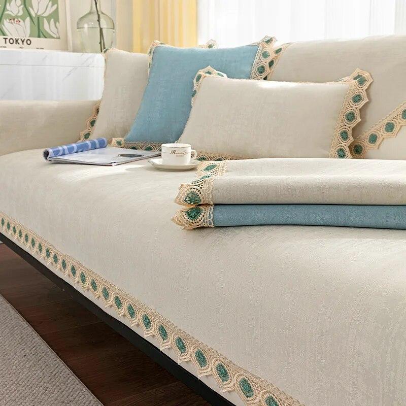 

Кружевное вязание, однотонный чехол для дивана, подушка для гостиной, подушка для шезлонга, роскошный угловой L-образный чехол для мебели, дивана 70x70cm 1pcs