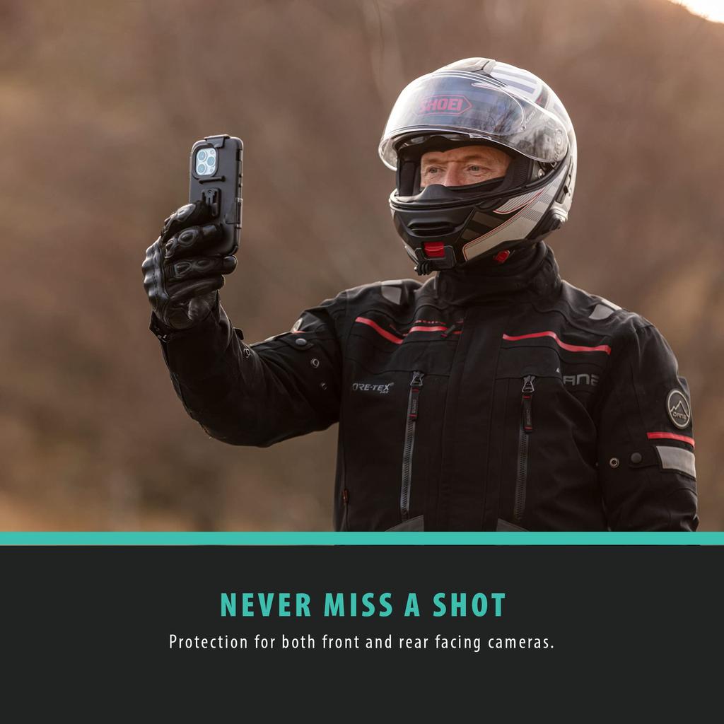 UA iPhone 14 Pro Max Hard and Shockproof Designed for and Outdoor Mount sold Plus/14 Case, Waterproof, Dustproof, (IPX5), Motorcycles, Bicycles, Use.