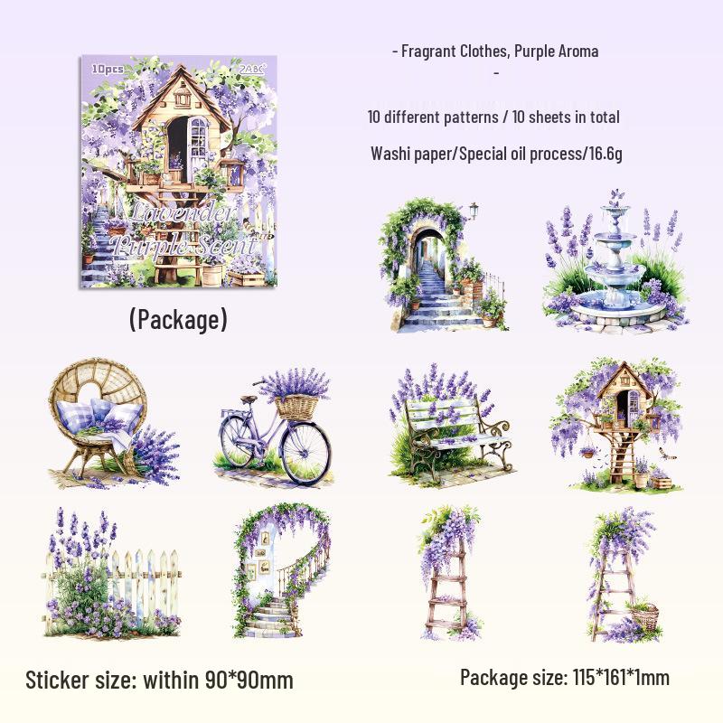 Yuezhen Garden Retro Journal Sticker Set - Dream Whisper Washi Paper Creative DIY Stickers