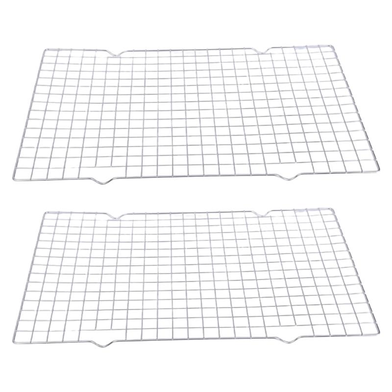 

Multipurpose Stainless Steel Grills Rack Baking Cooling Trays Barbecue Grills for Outdoors Cooking and Kitchen Use 1