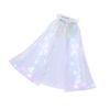 Rainbow Tulle Princess Cape for Kids Glowing Hooded Anna Cloak Dress Up Accessory For Theme Parties Halloween Props