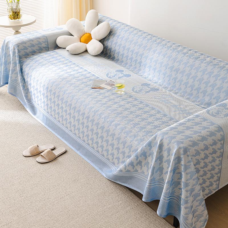 Cool Ice Silk Sofa Cover Towel Full Covered Cover Blanket Summer Sofa Cushion Summer Simple Design Modern Summer Mat Cushion