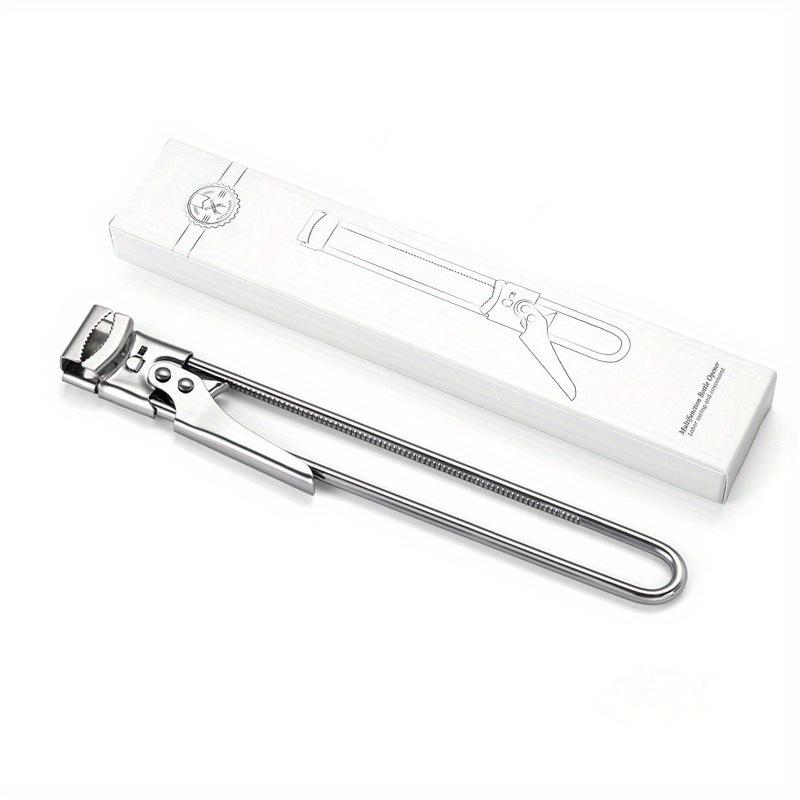 1 PCS  Non-slip Stainless Steel Can Opener Adjustable Bottle Opener Adjustable Multifunctional Stainless Steel Can Opener серебряный
