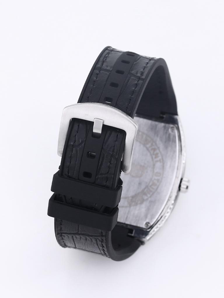 Orologio da polso di lusso con diamanti per donna Orologio al quarzo alla moda ed elegante con cinturino in silicone Impermeabile luminoso Orologio Tonneau