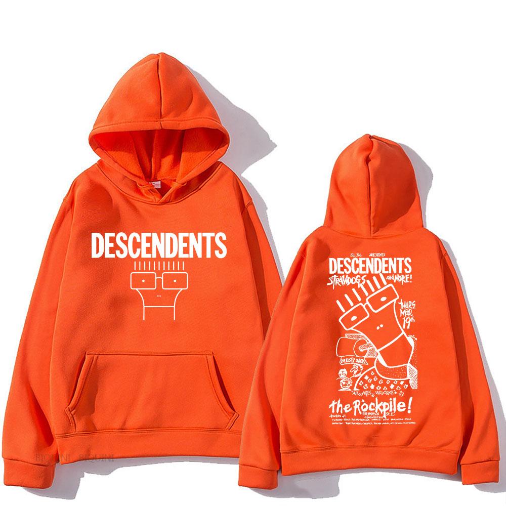 Descendents Kapuzenpullover Cartoon-Print Harajuku Lässig Vintage Sweatshirt Grafikdruck Fleecekleidung Moletom Gothic