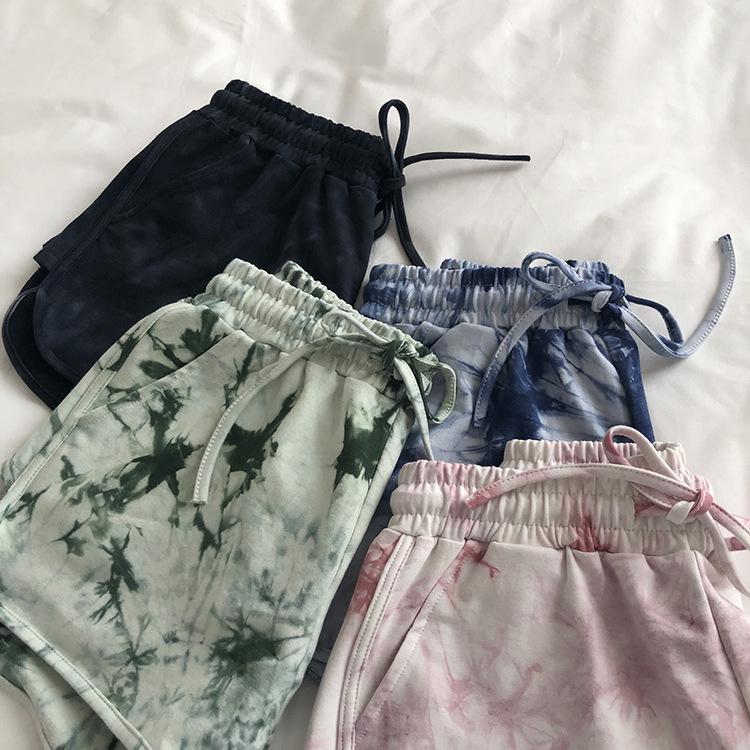 Summer 2026 Women's Plus Size Tie-Dye Wide-Leg Shorts: Casual and Sporty