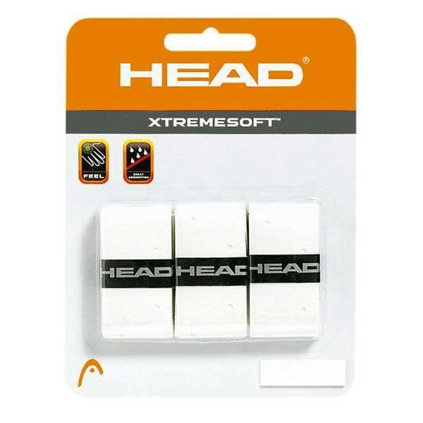 Raquettes sur-grips - HEAD - Xtreme Soft - 3 unités - Élastomère - Blanc