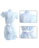 Cheongsam Girl Light Chinese Set with Bun and Costume Size [Excellent Product] Costume, Blue, Style, 4-Piece Cover, Sexy, Cute, Moe, Women's (Blue, S)