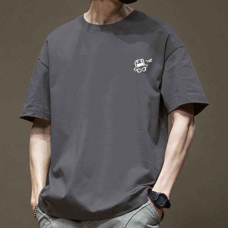 

летние мужские футболки хлопковые футболки с коротким рукавом удобная ткань спортивная одежда 3XL