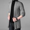 Men Cardigan Sweater Pure Color Anti-shrink Autumn Men Winter Knitting Sweater Coat for Work