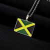 Jamaica Enamel National Map Flags Waterproof  Non Tarnish Stainless Steel Jewelry Necklaces Pendant  for Women Men