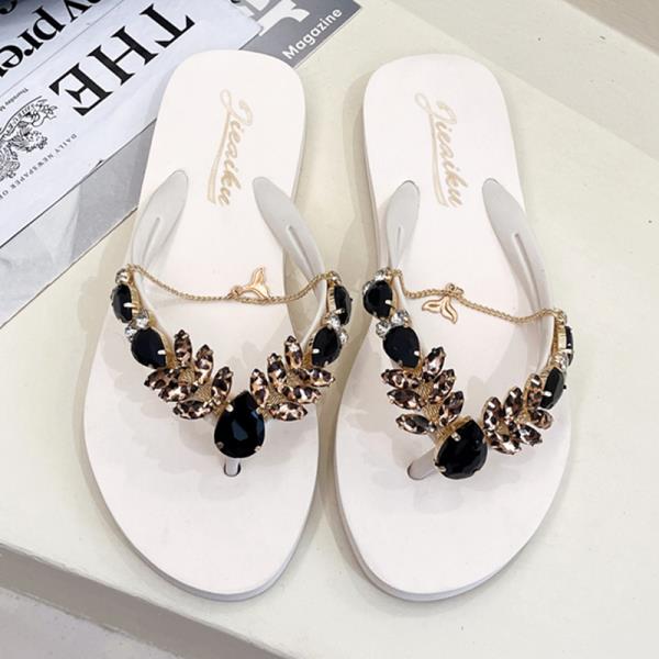 Fashion Shoes Rubber Flip Flops Summer Clogs Woman Female Slippers Glitter Slides Hawaiian Leopard Beach 2025 Jelly Flat Leopard