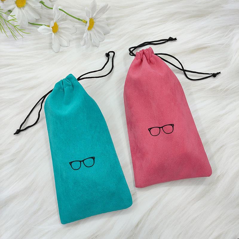 Soft Glasses Bag Drawstring Dustproof Sunglasses Case Pocket Spectacles Cloth Pouch Eyewear Accessories 10PCS