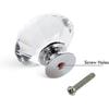 30mm Crystal Door Knobs With Screws. Set Of 6 Cabinet Knobs In Clear Crystal - PR