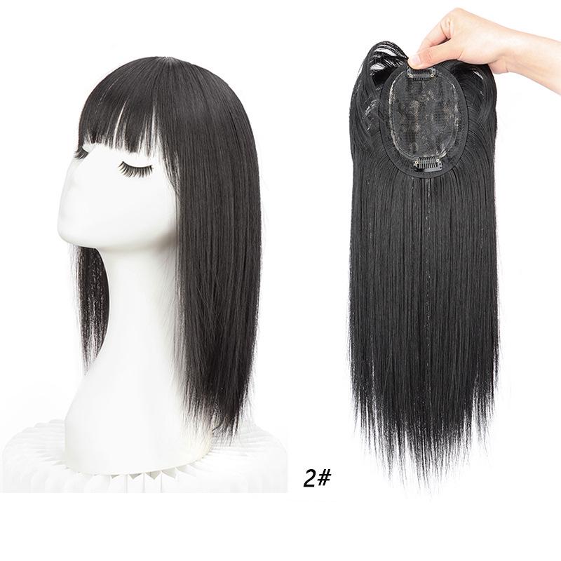Hair Patch Wig: Synthetic Topper for White Hair Coverage