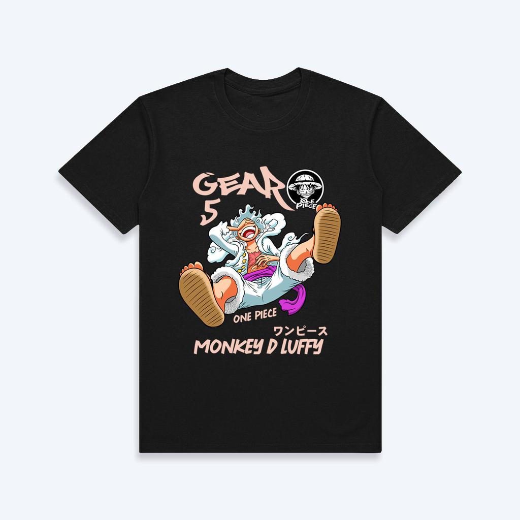 ONE PIECE Anime Nika Luffy Gear 5 Men Women Summer T-shirt Oversized Harajuku Oversized Retro Short Sleeve Casual Comfort Y2k
