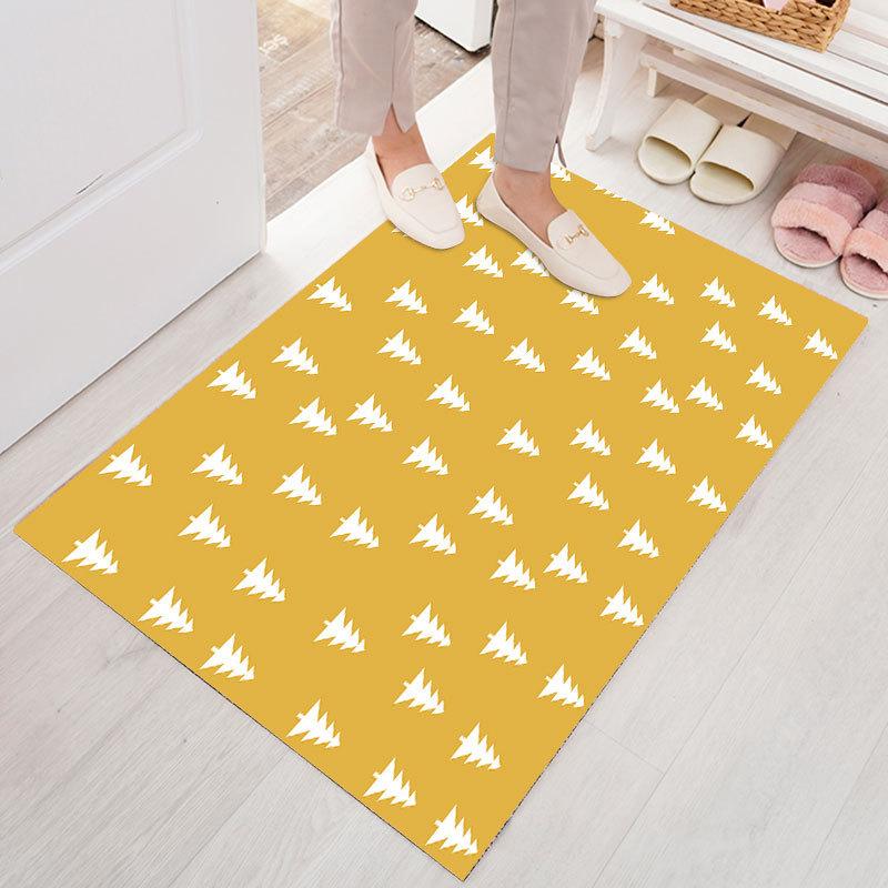Home Crystal Velvet Floor Mat Door Mat Bedroom Kitchen Toilet Foot Mat Bathroom Absorbent Non-slip Mat