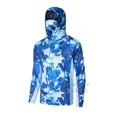 Fischeranzug Herren Sommer Mit Kapuze Mit Maske Sonnenschutzkleidung Atmungsaktiv Outdoor Luya Angeln Langarm Oberteil Schnell Trocknend