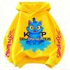 Saja Boys Derpy KPop Demon Hunter Cartoon Boys Hooded Sweatshirts Warm Wave Fashion Casual Tops Black Clothing