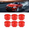 20pcs 21mm Nut Car Wheel Auto Hub Screw Protection Anti Theft Cover Cap Red