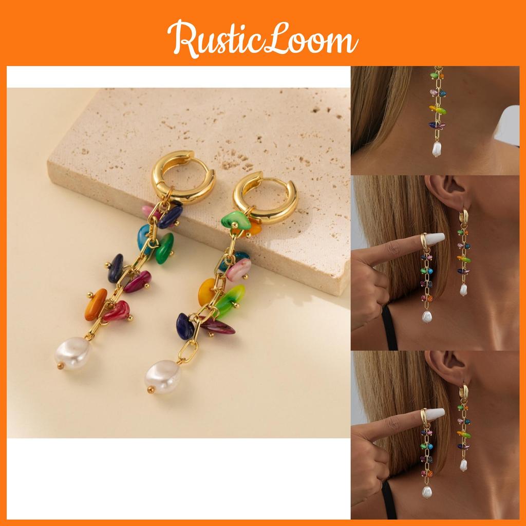 Geometric Copper Electroplated Autumn 2023 Fashion Street Style Earrings