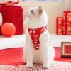 New Year's Pet Clothing, National Style Brocade Vest Into Cat Kitten Chinese New Year Tang Clothing Velvet Festive Chinese New Year Cat Clothes
