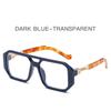 New European and American Fashion Sunscreen and UV Resistant Square Sunglasses UV400 Minimalist Double Bridge Pilot Spectacles