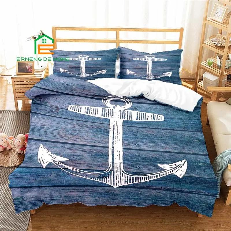 Comforter Nautical Anchor Pattern Bedding For Aldult Kids Bed Set Game Comforter Bedding Set