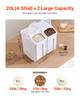 4.5Gal/20Lx2 Large Ingredient Storage Container Airtight Kitchen Flour Bin