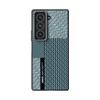 For Samsung Galaxy Z Fold SE Case Luxury PU carbon fiber MagSafe Magnetic Protect Back Cover Case For Samsung Galaxy Z Fold 6 5