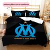 Olympique De Marseille Pattern Bedding Home Decoration Birthday & Festival Gift (1 * Duvet Cover + 2 * Pillowcase, Without Core)