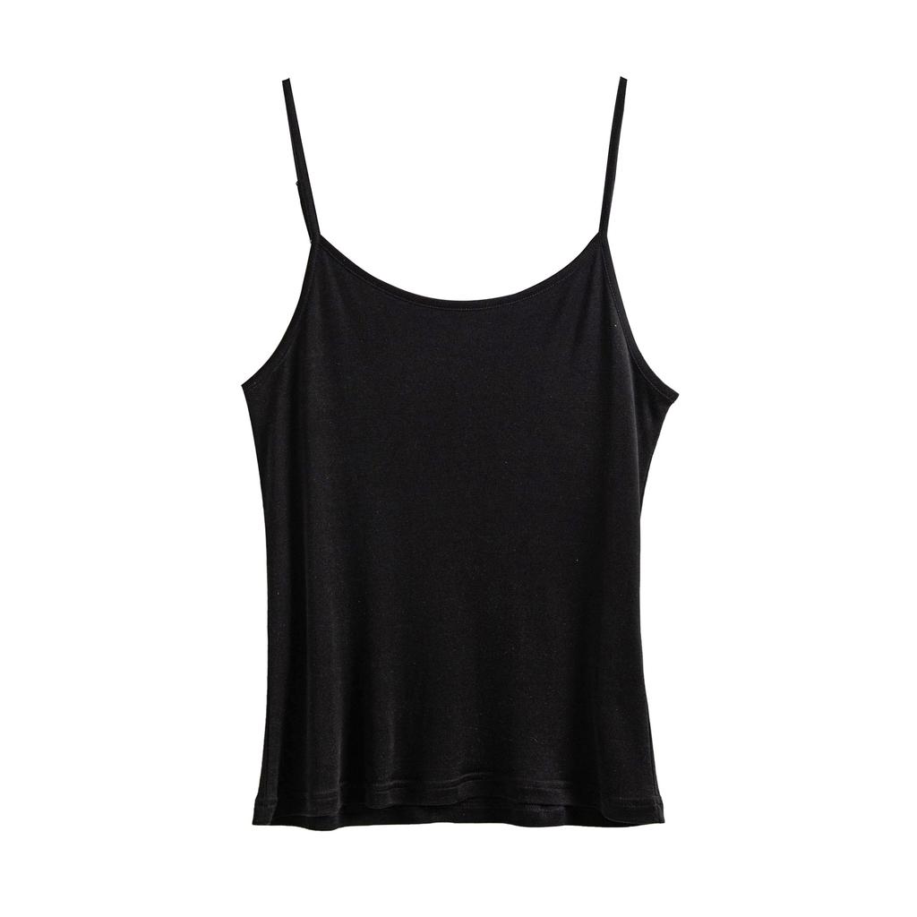 Silkworm silk vest summer outer wear inner mulberry silk knitted sleeveless slim fit versatile bottoming shirt top