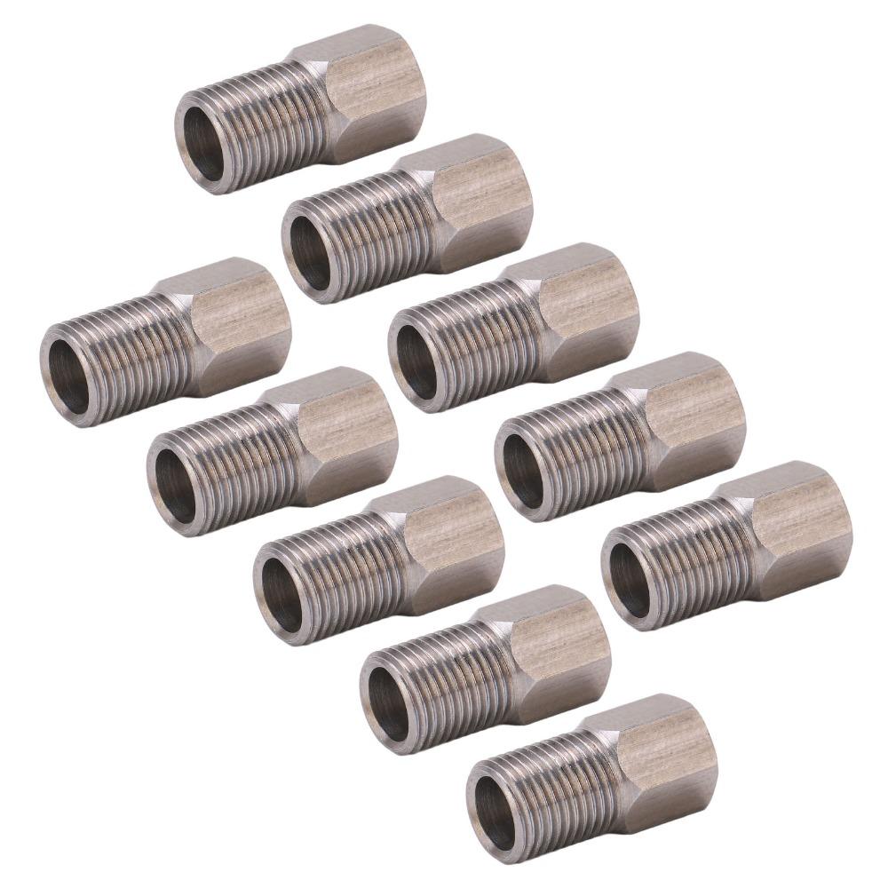 10pcs Stainless Steel Hydraulic Brake Hose Compression Nut for Disc Brake Assembly