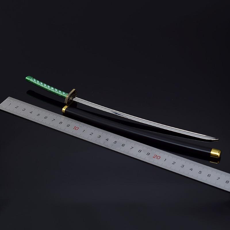 10inch Anime Bleach Katana Kurosaki Ichigo Sword Aizen Metal Ninja Knife Blade Real Size Japanese Katana Samurai Sabre Toy Gift