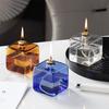 Creative Square Glass Candle Holder Oil Lamps Room Decoration Colorful Tabletop Candle Lamp Home Decor Wedding Centerpiece Gifts