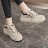 Sh617 New Mesh Shoes Sneaker  Spring and Autumn Versatile Platform Mesh Surface Women's Shoes Hight Increasing Board Shoes White Shoes
