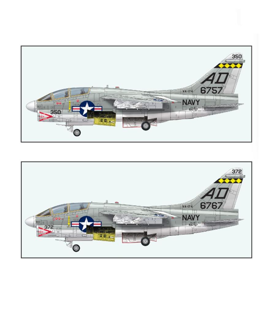 Doyusha Maßstab 1/72 US Army TA-7C Corsair II (Zweisitzer) Kunststoffmodellbausatz 87209, farbig gegossen