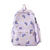 Flower Oxford Printing Backpack With Breathable Design For Students Travel Bag