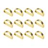 12Pcs/Set Napkin Buckle Polished Electroplated High Gloss D-word Table Decoration Elegant Golden Silver Color Napkin Ring Restaurant Supply