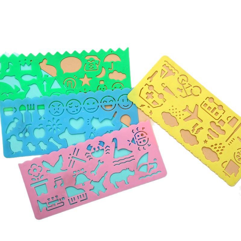 Spirograph Drawing Template Ruler Diy Geometric Animal Patterns Ruler For Children Drawing 4pcs разноцветный
