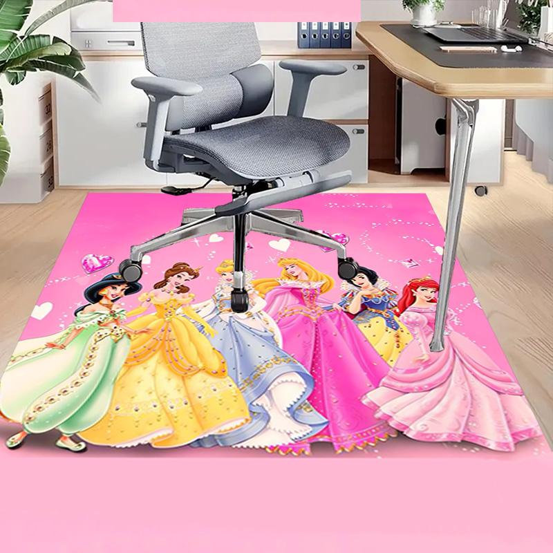 Princesses Colorful Dresses Carpet For Playroom Bedroom Living Room Sofa Home Decorkids Game Area Rug Nonslip Floor Mat