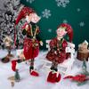 Ensemble de poupées lutins de Noël rétro Rouge-Vert-Or