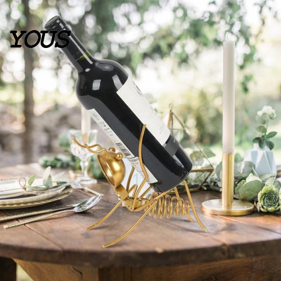 Ant Shaped Wine Holder Metal Rack, Freestanding Bottle Holder,Stable Retro Solid Stand Art Ornament Red Stand, for Home Kitchen Bar Decor Eye-catching