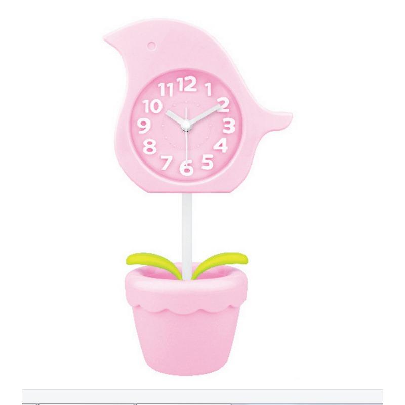 

Летающая птица цветочный горшок бесшумный будильник милые бутиковые настольные часы